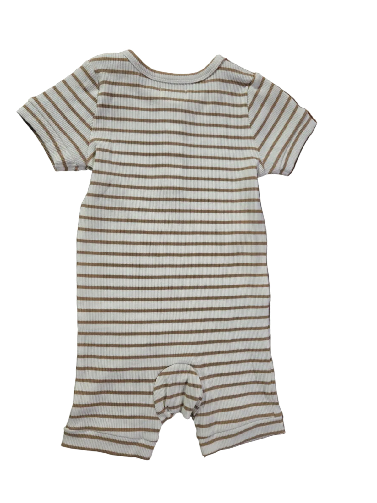 Rise Little Earthling Tan Stripe Ribbed Romper, 18-24M – New With Tags
