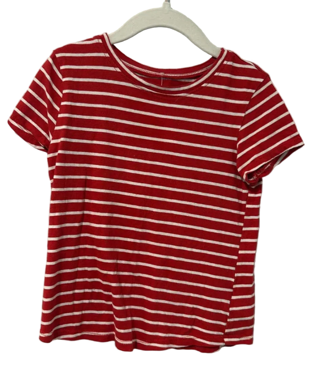 Red and white striped Old Navy short sleeve T-shirt