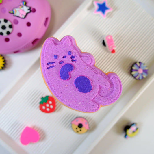 Happy Hippo Meow Meow Kitten Bath Bomb with Shoe Charm