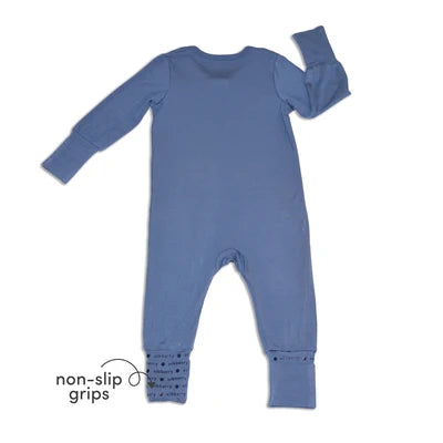 Silkberry Baby Bamboo 2-way Zipper Romper/Footless Sleeper(Galactic Blue)