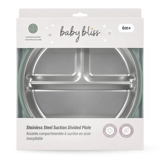 Baby Bliss Stainless Steel Suction Divided Plate