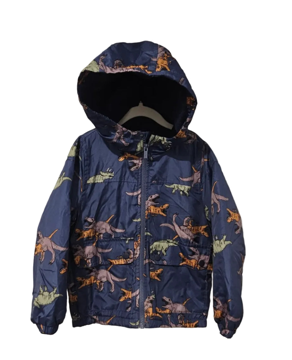 Carter's Navy Dinosaur Hooded Jacket, 5 – Pre-Loved