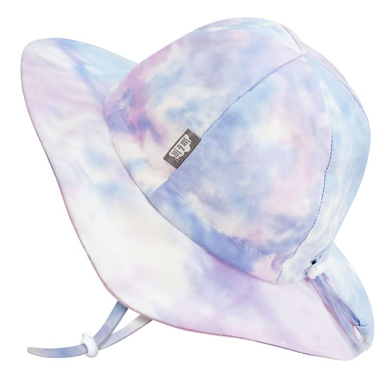 Jan & Jul Cotton Candy Tie Dye Cotton Floppy Sun Hat Lrg