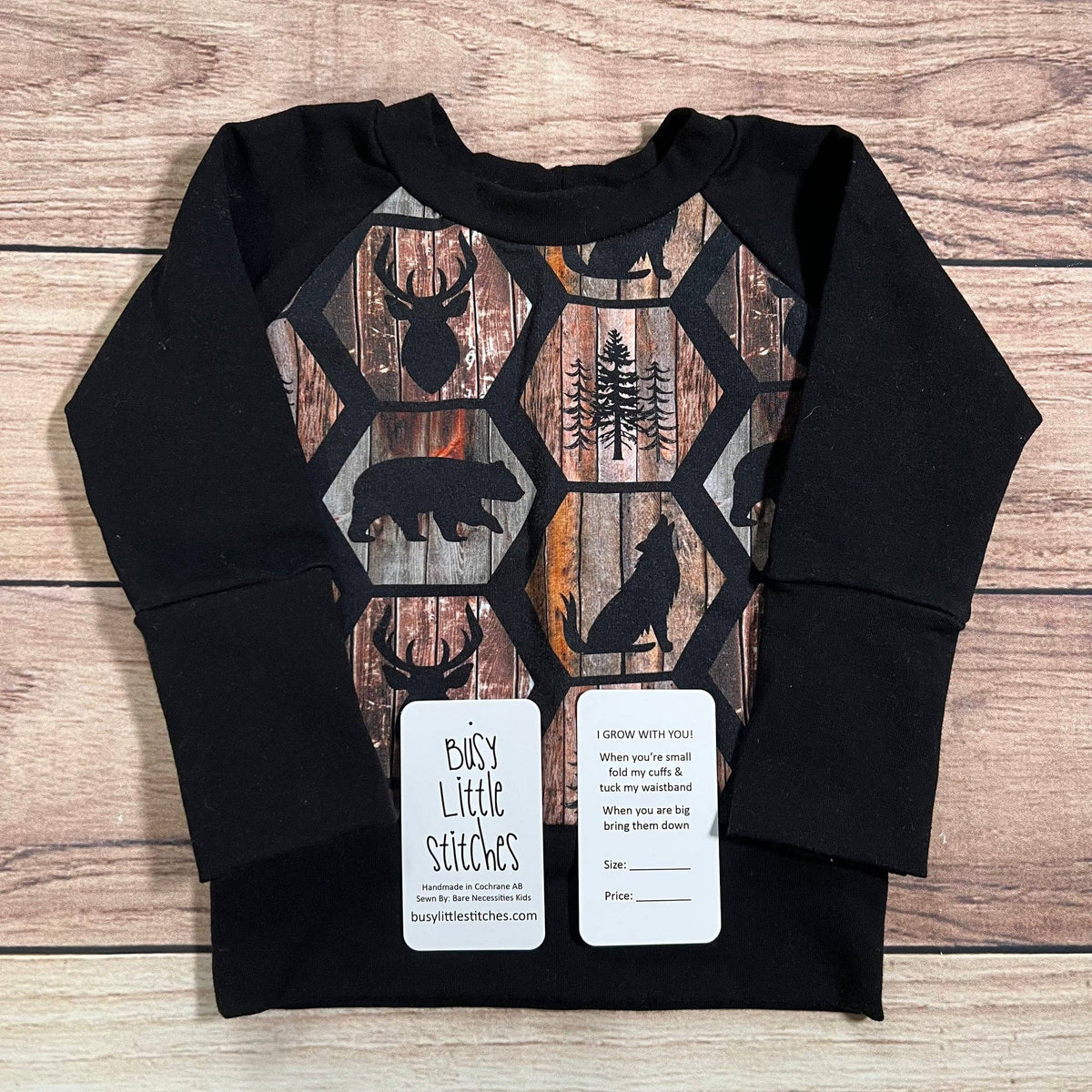 Rustic Forest Hexagons Grow With Me Sweater: 1-3 Years