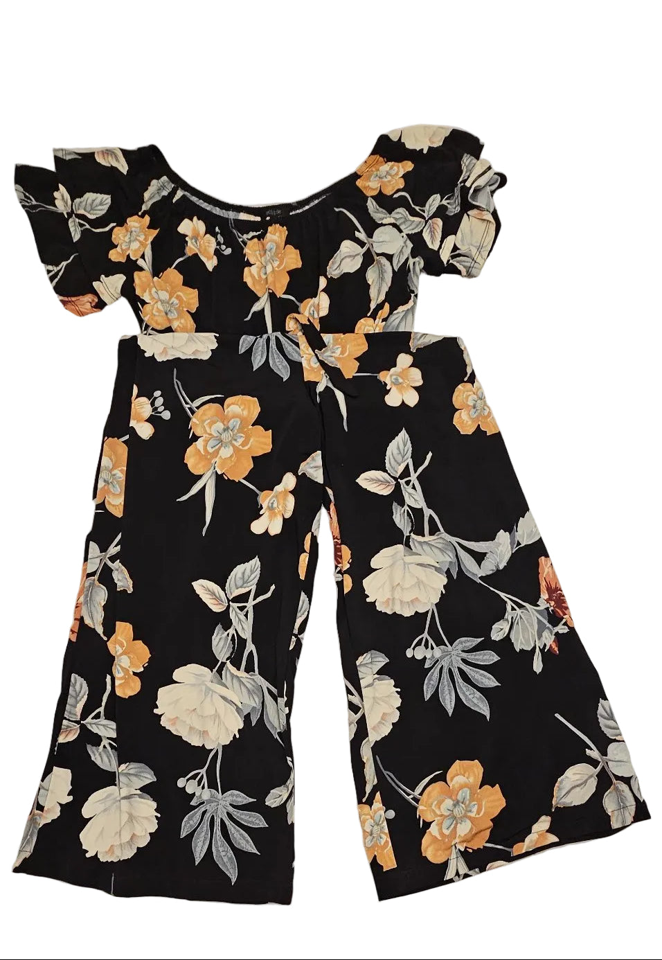 Eclipse Black Floral Tie-Waist Midi Dress, L – Pre-Loved - photo 4