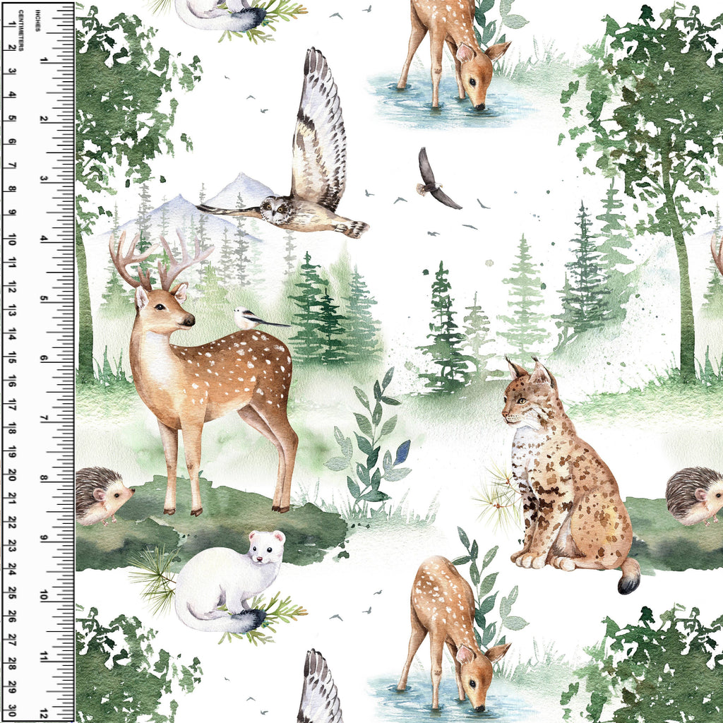Watercolour Woodland Toddler Blanket
