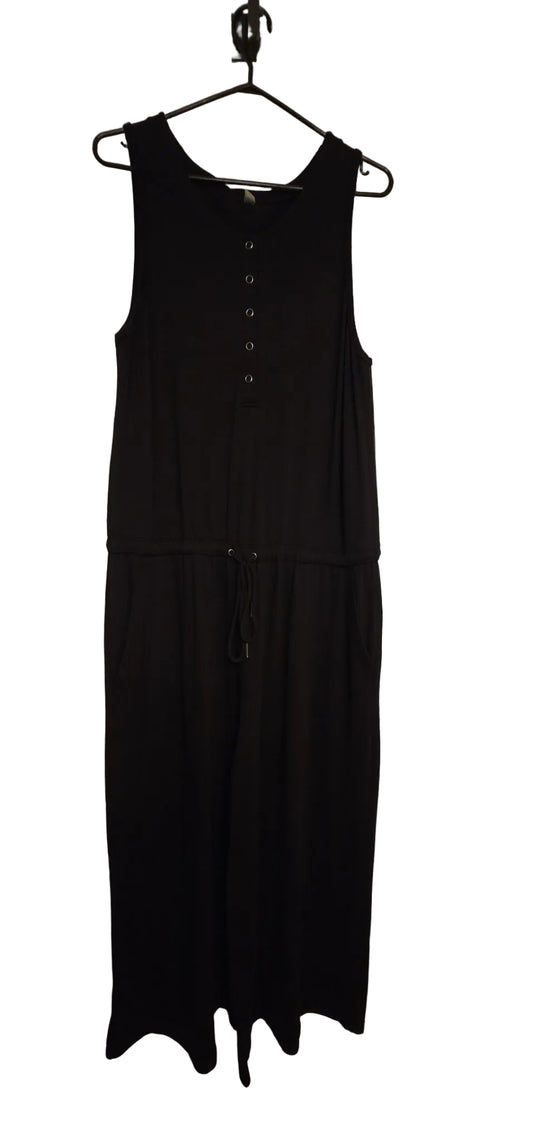 Hyba Black Snap-Front Jumpsuit, XL – Pre-Loved - photo 1