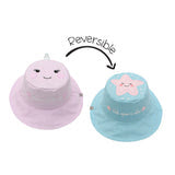 Flap Jack Kids Reversible Sun Hat - Narwhal & Starfish - Large