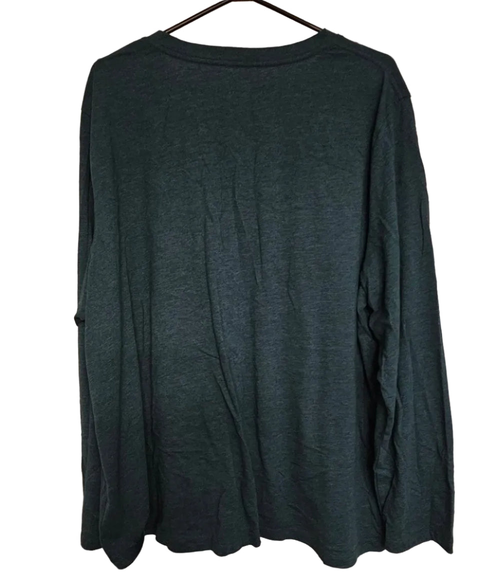 Natural Reflections Teal V-Neck Long Sleeve Top, 2X – Pre-Loved - photo 3