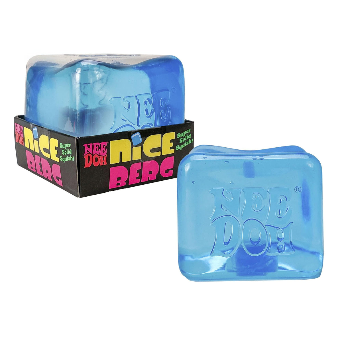 Schylling NeeDoh Nice Berg — giant translucent blue cube