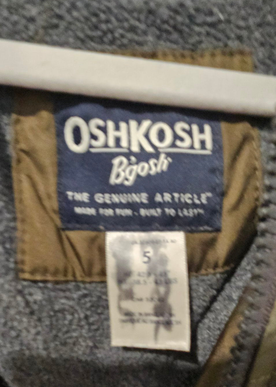 OshKosh B'gosh Olive Hooded Jacket, 5 – Pre-Loved