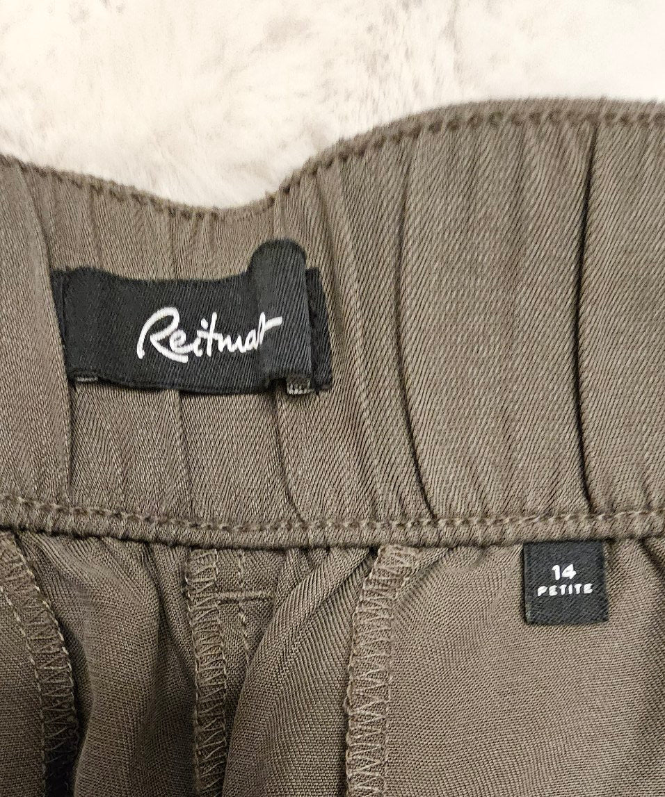 Reitmans Olive Tie-Waist Tapered Pants, 14 Petite – Pre-Loved - photo 2
