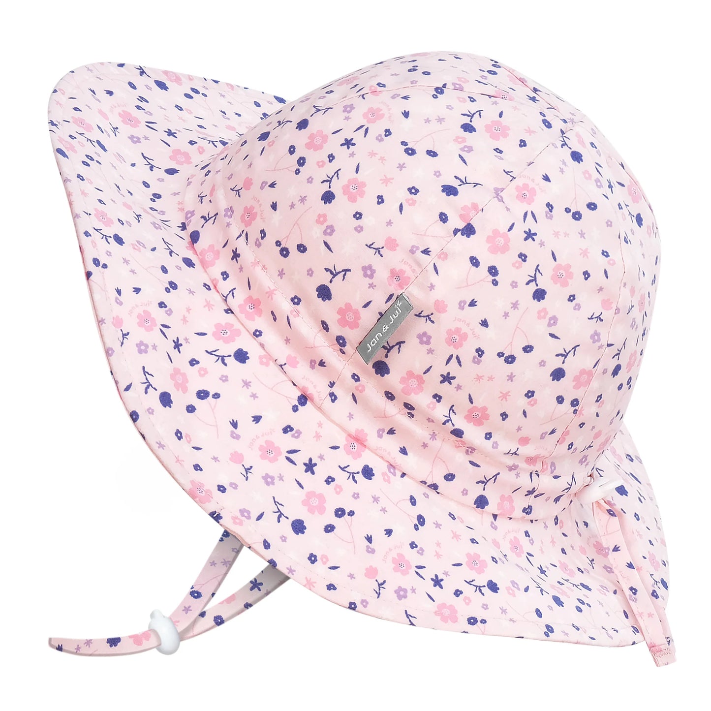 Jan & Jul Pink Blossoms Cotton Floppy Sun Hat Sm