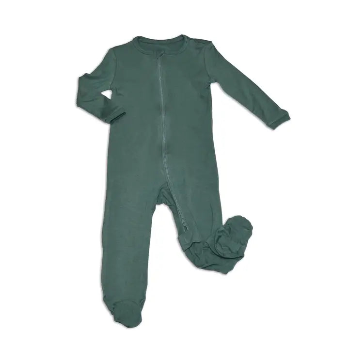 Silkberry Baby Footed Sleeper Pine 12-18m