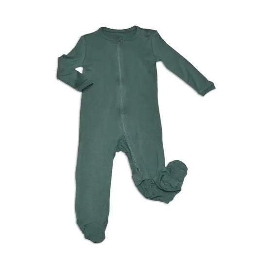 Silkberry Baby Footed Sleeper Pine 12-18m