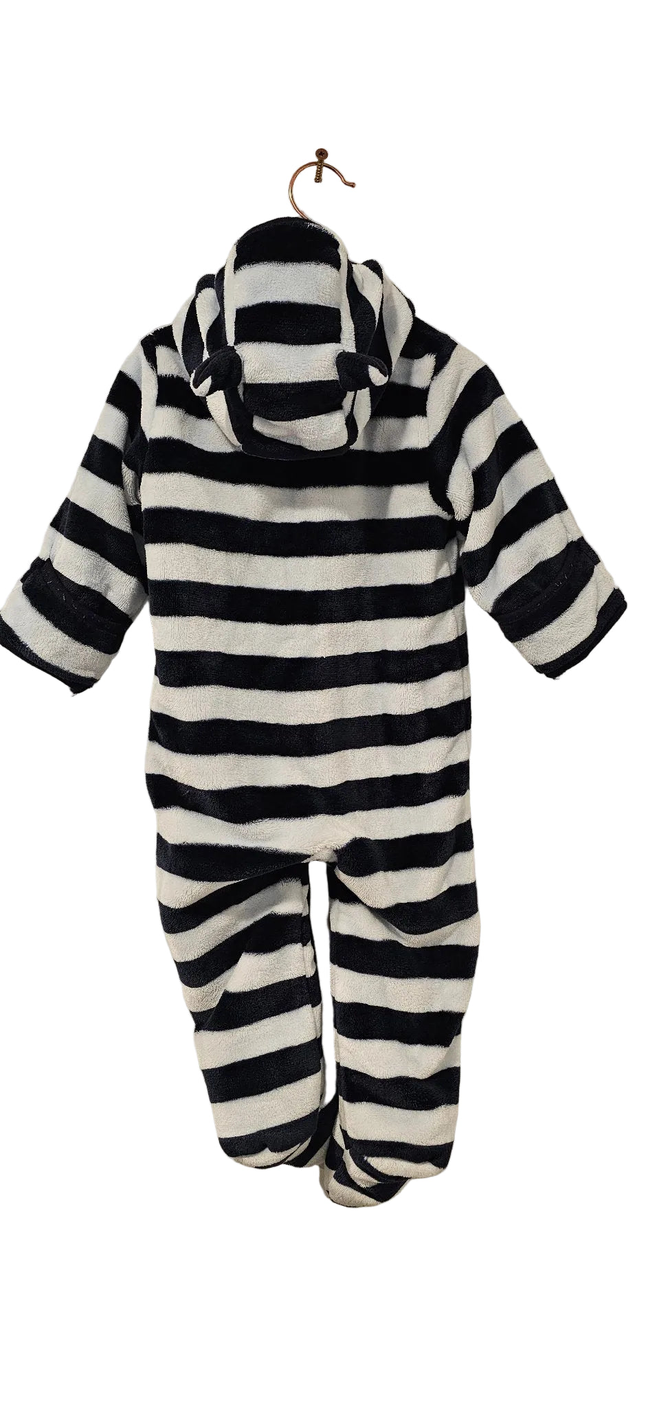 The Children's Place Striped Fleece Snowsuit, 9-12M - back view