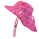Flap Jack Kids Pink Toucan Sun Hat - Medium (2-4Y)
