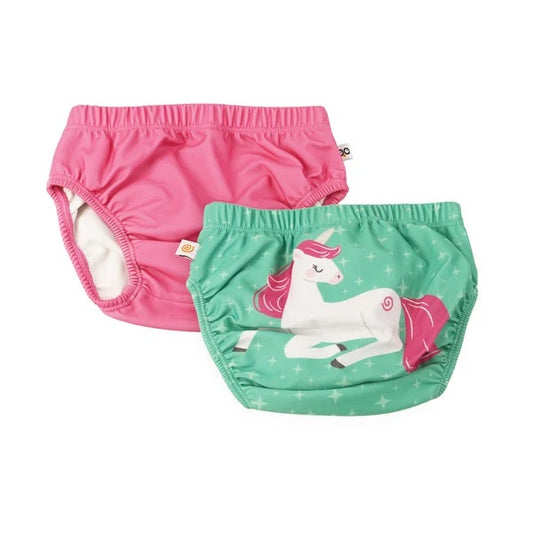 Zoocchini Knit Swim Diaper 2-Piece Set Unity Unicorn